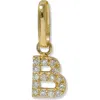 Anzie Love Letter Pavé Diamond Charm In Gold