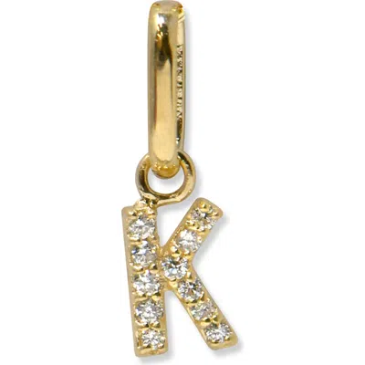 Anzie Love Letter Pavé Diamond Charm In Gold