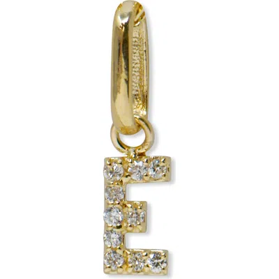Anzie Love Letter Pavé Diamond Charm In Gold