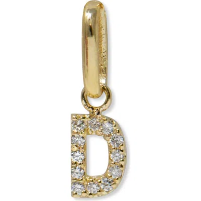 Anzie Love Letter Pavé Diamond Charm In Brown
