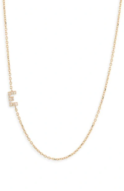 Anzie Love Letter Pavé Diamond Initial Pendant Necklace In Gold