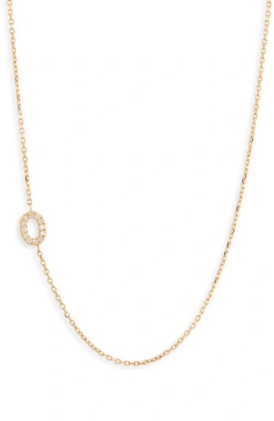 Anzie Love Letter Pavé Diamond Initial Pendant Necklace In Gold