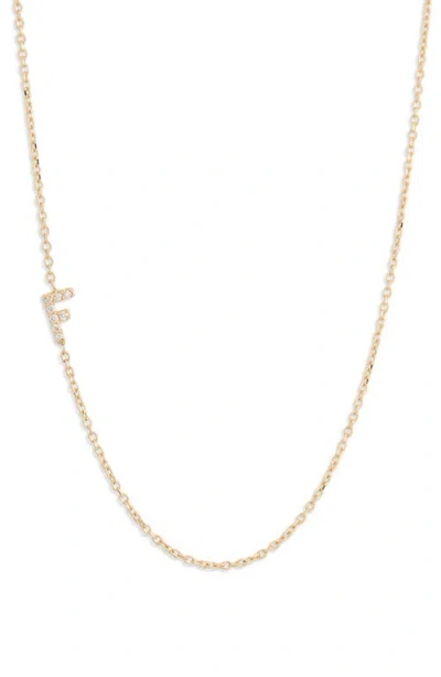 Anzie Love Letter Pavé Diamond Initial Pendant Necklace In Gold