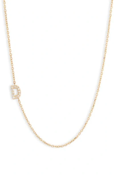 Anzie Love Letter Pavé Diamond Initial Pendant Necklace In Gold
