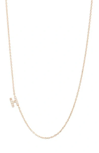 Anzie Love Letter Pavé Diamond Initial Pendant Necklace In Gold