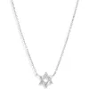 Anzie Love Letter Pavé Diamond Star Of David Necklace In Silver