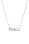 Anzie Love Letter Peace Pendant Necklace In Metallic