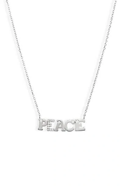 Anzie Love Letter Peace Pendant Necklace In Metallic