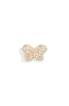 Anzie 14k Yellow Gold Love Letter Diamond Earrings In Gold/diamond