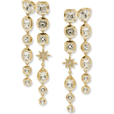 Anzie Melia Grace Double Piercing Drop Earrings In Transparent