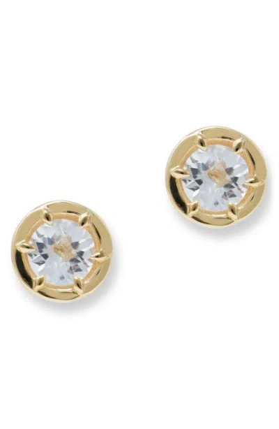 Anzie Melia Kate Topaz Stud Earrings In Gold
