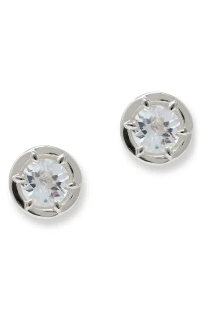 Anzie Melia Kate Topaz Stud Earrings In Metallic