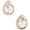 Anzie Mélia Pear Stud Earrings In Yellow Gold