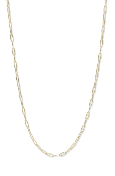 Anzie Mini Paper Clip Chain Necklace In Gold
