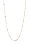 Anzie Mini Paper Clip Chain Necklace In Gold