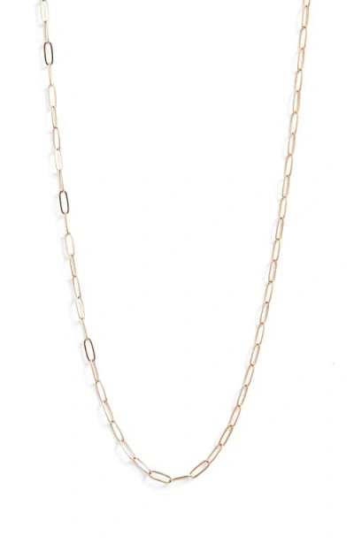 Anzie Mini Paper Clip Chain Necklace In Gold