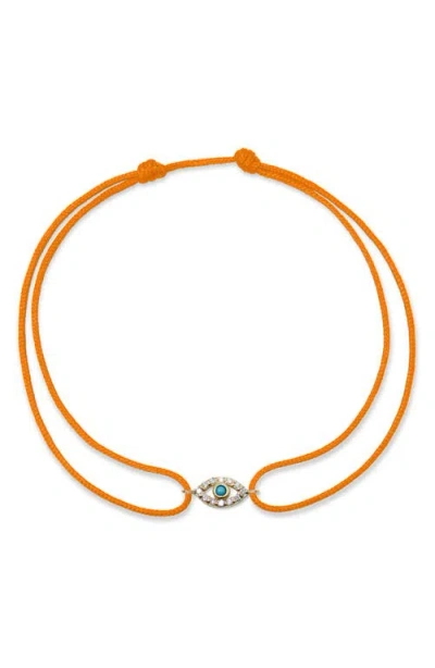 Anzie Mini Pendant Bracelet In Orange