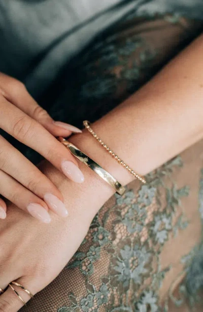 Anzie North Star Stella Diamond Cuff Bracelet In Yellow Gold