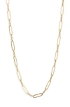 Anzie Open Link Paper Clip Chain Necklace In Gold