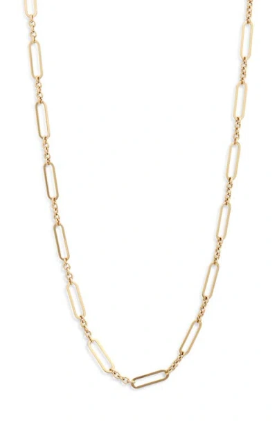 Anzie Open Link Paper Clip Chain Necklace In Gold