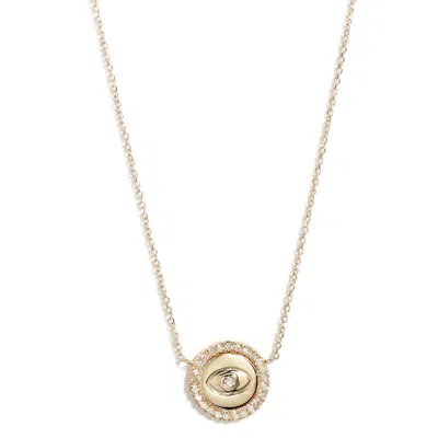 Anzie Royale Evil Eye Diamond Necklace In Gold/diamond