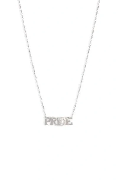 Anzie Typewriter Pride Pendant Necklace In Metallic