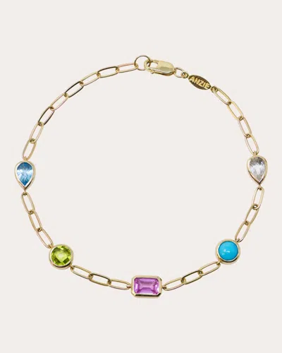 Anzie Women's 14k Gold Classique Life Saver Chain Bracelet