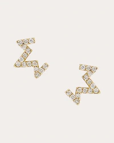 Anzie Women's Aztec Zig Zag Stud Earrings In Gold