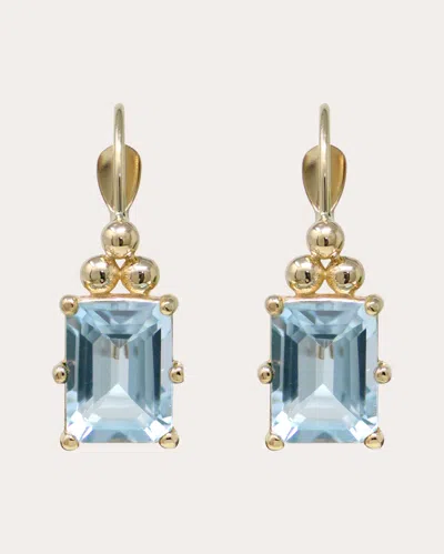 Anzie Women's Blue Topaz Cléo Daniela Drop Earrings 14k Gold