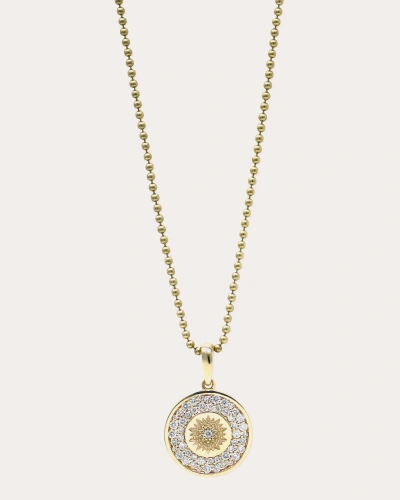 Anzie Women's Classique Mini Milly Diamond Medallion Pendant Necklace In Gold