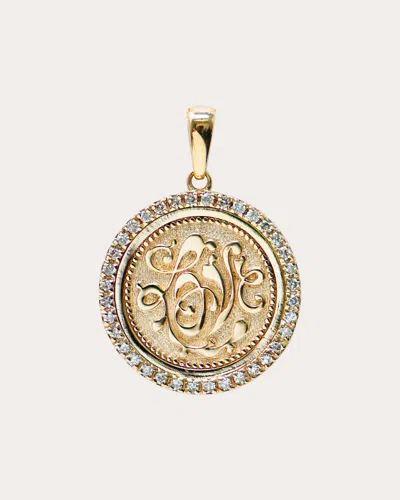 Anzie Women's Diamond & 14k Gold Royal Love Letter Medallion