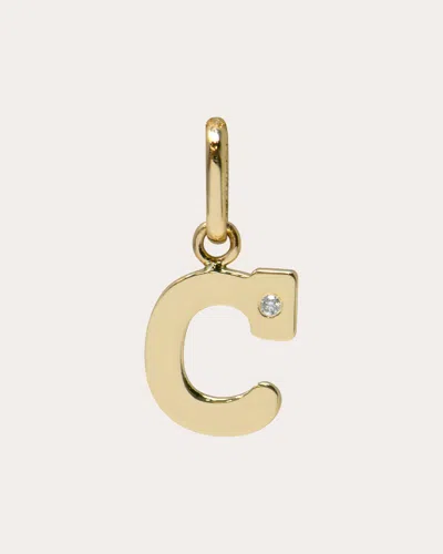 Anzie Women's Diamond Love Letter Varsity C Charm In Gold