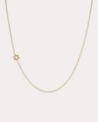 Anzie Women's Love Letter Pavé Star Of David Necklace In Gold