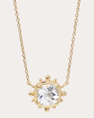 Anzie Women's Topaz Dew Drop Avery Cushion Pendant Necklace In Brown
