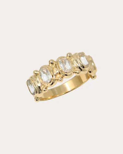 Anzie Women's Topaz Méditerranée Oval Arch Eternity Ring In Blue