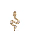 Anzie X Mel Soldera 14k Yellow Gold Snake Diamond Earring In Gold