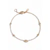 Anzie X Mel Soldera Evil Eye Bracelet In Gold/diamond
