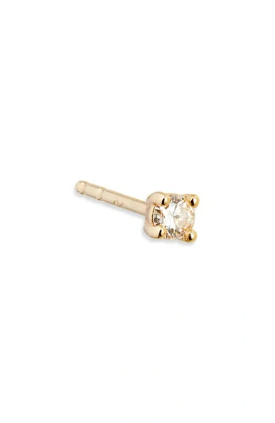 Anzie X Mel Soldera Single Diamond Stud Earring In Yellow Gold