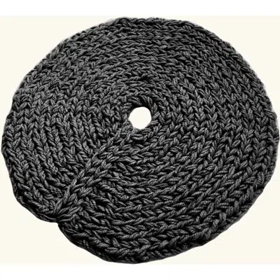 Anzy Home Chunky-knitted Christmas Tree Skirt In Black