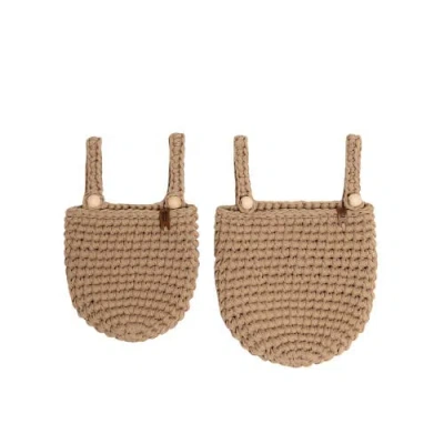 Anzy Home Crib Pocket Organizers In Brown