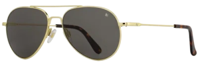 Pre-owned Ao General 23k Ep Gold Frame Skull Temple True Color Gray Lenses All Variations