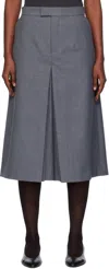 Ao Yes Gray Pleated Culottes Trousers In Gray