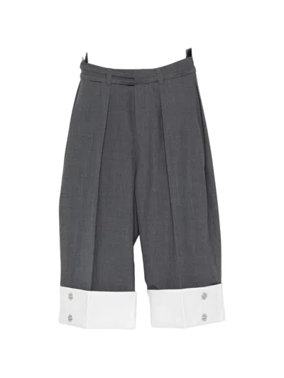 Ao Yes Pleated Cropped Trousers In Multi