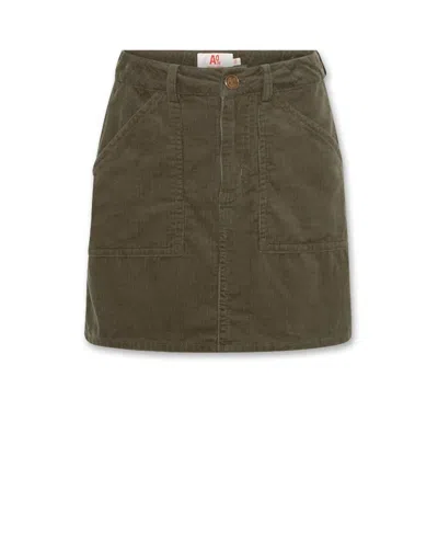 Ao76 Kids' Girls Gianna Cord Skirt In Forest Green
