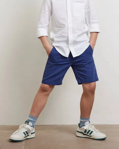 Ao76 Kids Barry Chino Shorts In Mid Blue