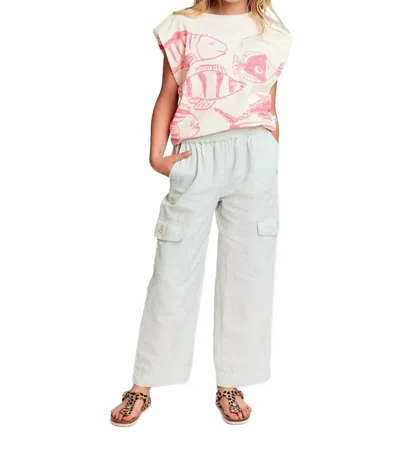 Ao76 Kids Sami Pants In Light Green In White