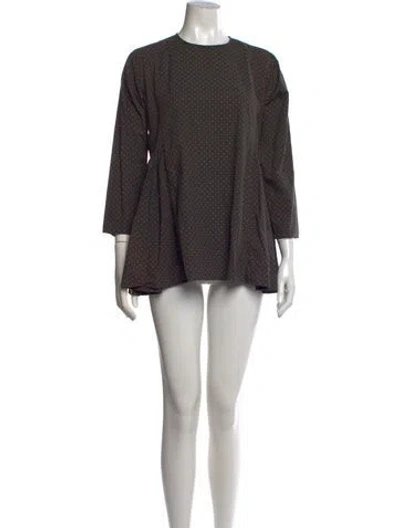 Pre-owned Aodress Printed Mini Dress In Brown
