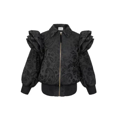Aoife Women's Black Bomber Jacket - Circular Fashion