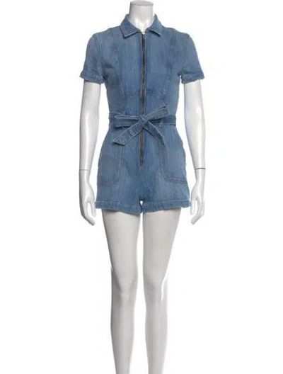 Pre-owned Ao.la Romper In Blue