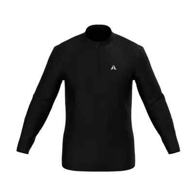 Aora Athletics Men's Black Half Zip Longsleeve